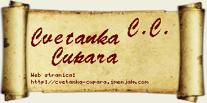 Cvetanka Cupara vizit kartica